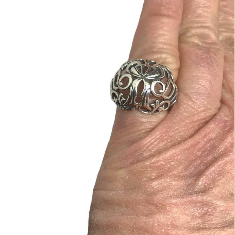 - Carolyn Pollack sterling silver filigree dome ring - Picture 6 of 7